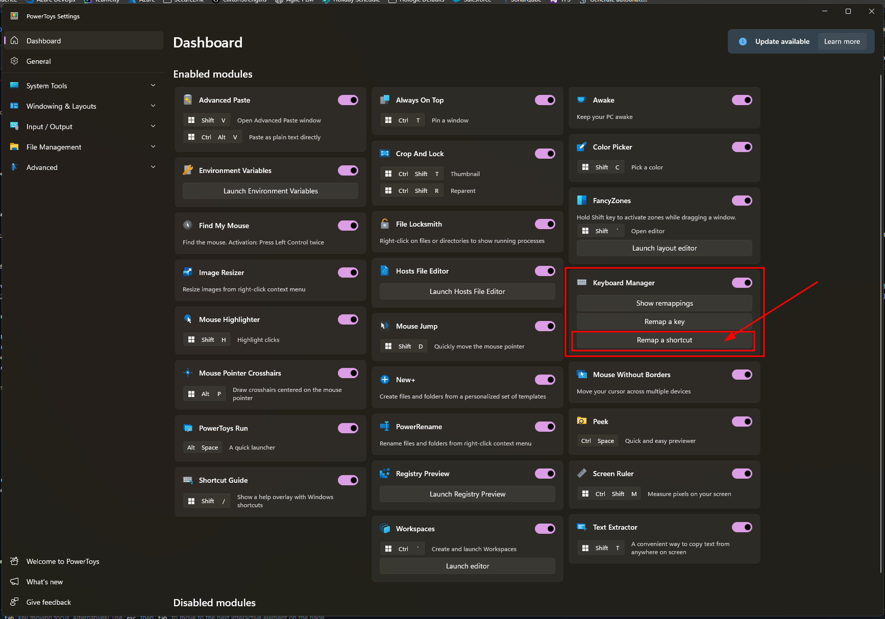 PowerToys Keyboard Shortcuts